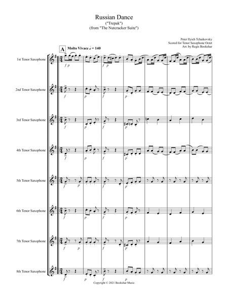 Russian Dance ("Trepak") (from "The Nutcracker Suite") (F) (Tenor Saxophone Octet)