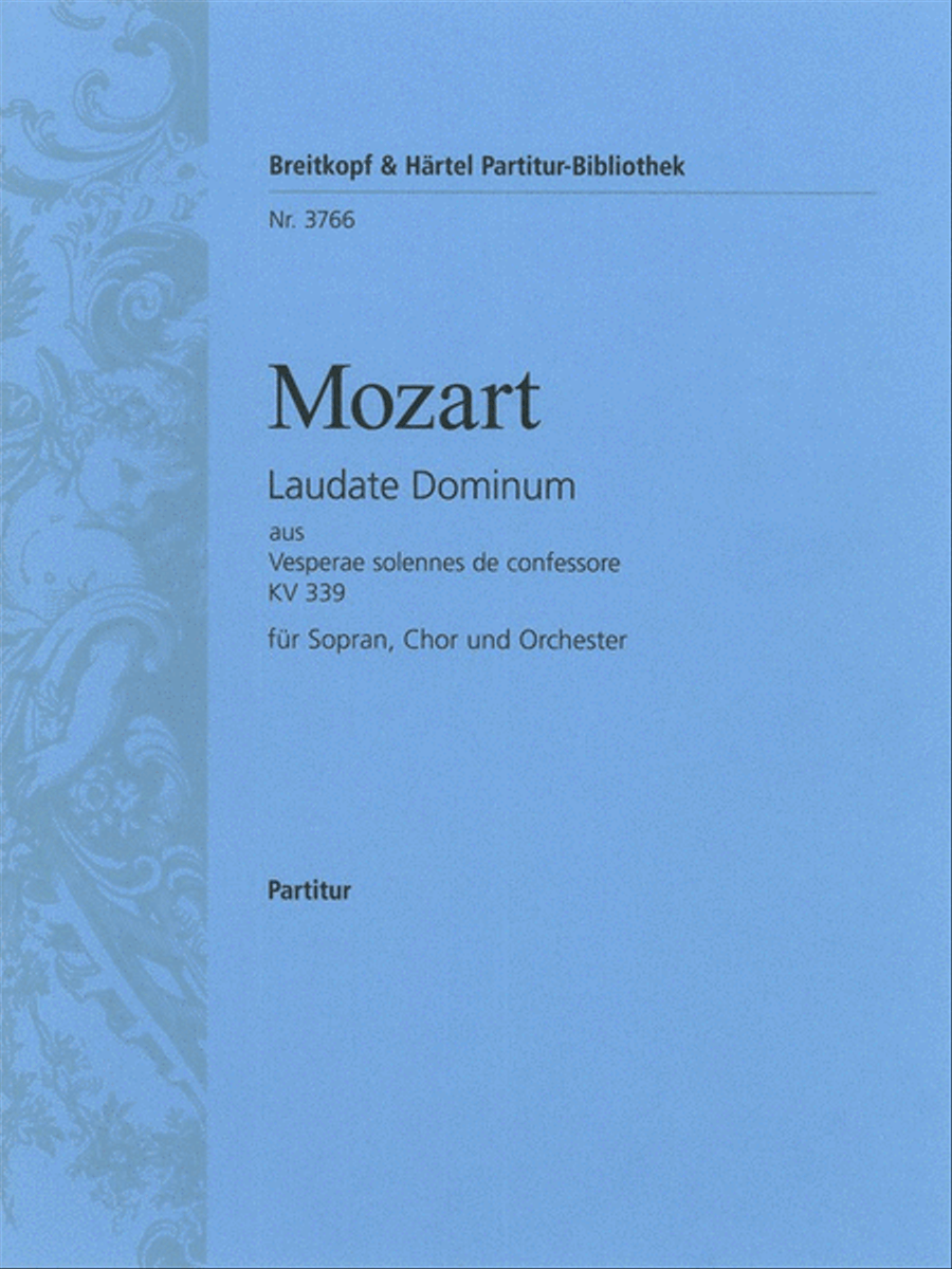 Laudate Dominum from “Vesperae solennes de confessore” K. 339 4-Part scores gallery preview page 1