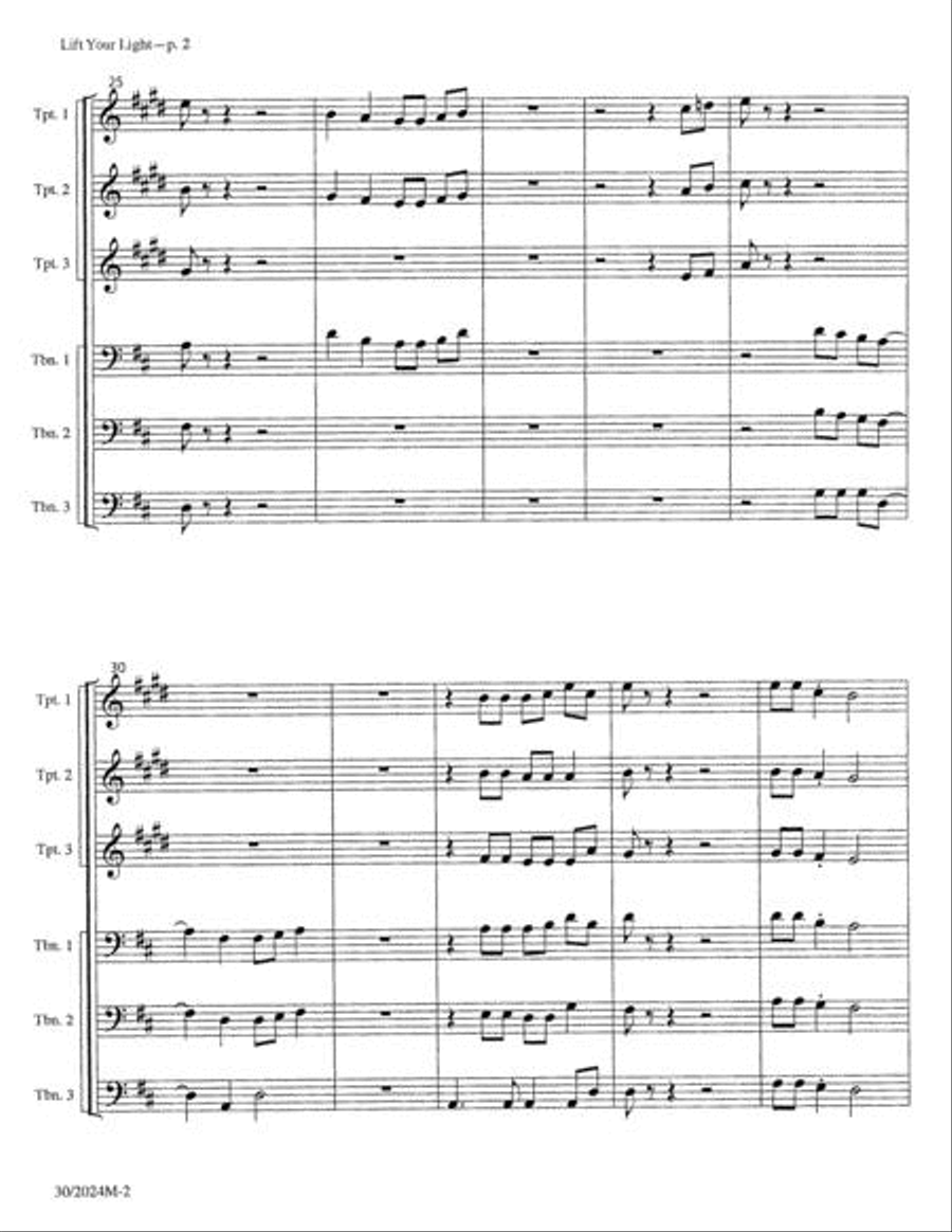 Lift Your Light - Brass and Rhythm Score and Parts Choir scores gallery preview page 3