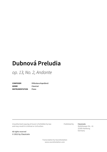 Dubnova Preludia image number null