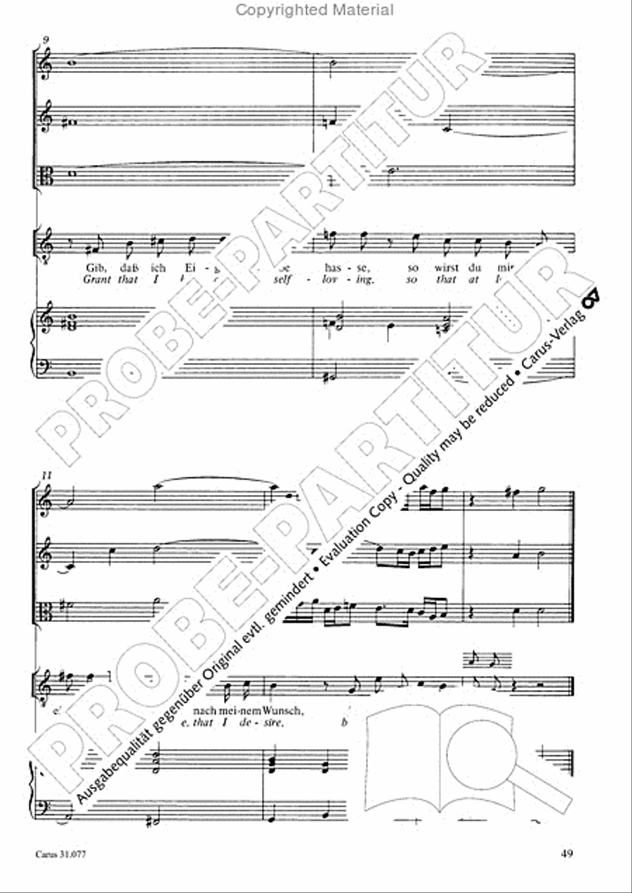 The Lord your God you shall now be loving (Du sollt Gott, deinen Herren, lieben) 4-Part scores gallery preview page 50