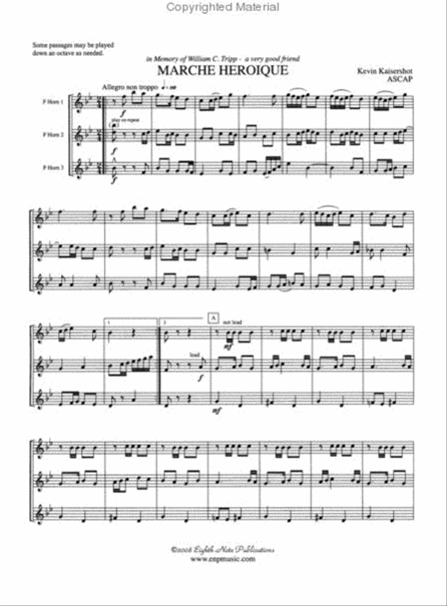 Marche Heroique Small Ensemble scores gallery preview page 2