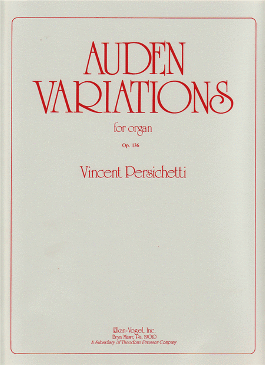 Auden Variations, Op. 136 Chamber Music scores gallery preview page 1