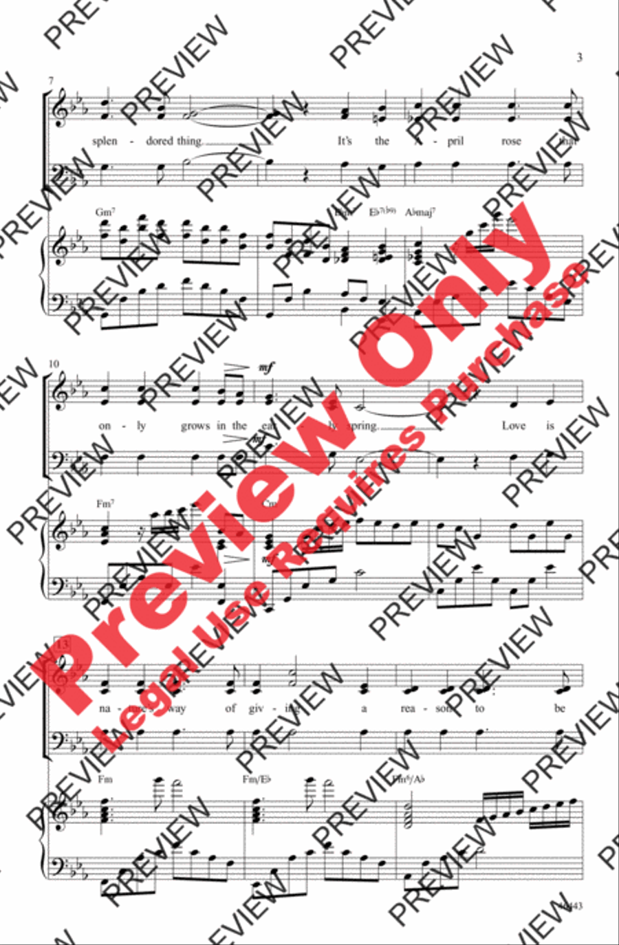 Love Is a Many Splendored Thing 3-Part scores gallery preview page 3