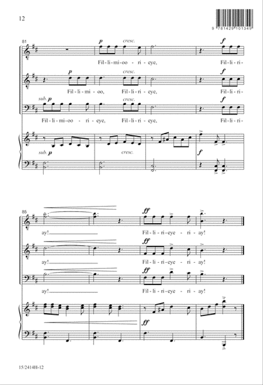 To Work Upon the Railway (Fil-li-mi-oo-ri-ay) TTB scores gallery preview page 13