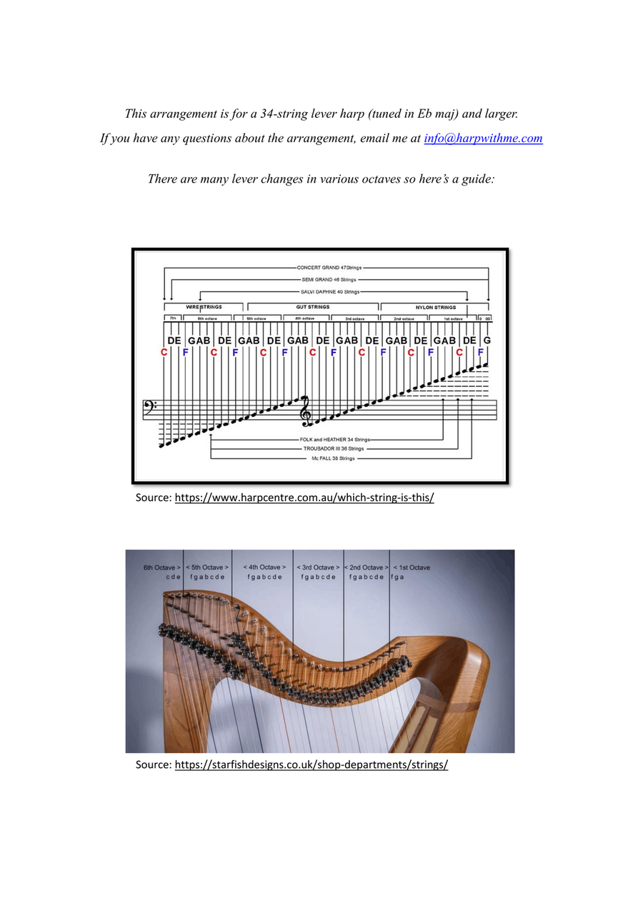 White Christmas Celtic Harp scores gallery preview page 2