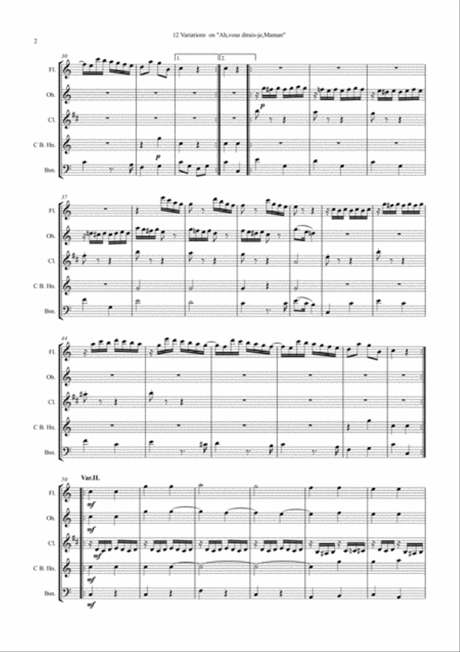 Mozart:12 Variations on 