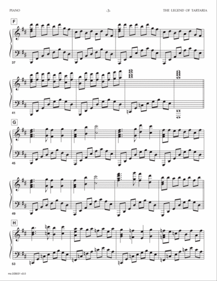 The Legend of Tartaria Piano scores gallery preview page 3