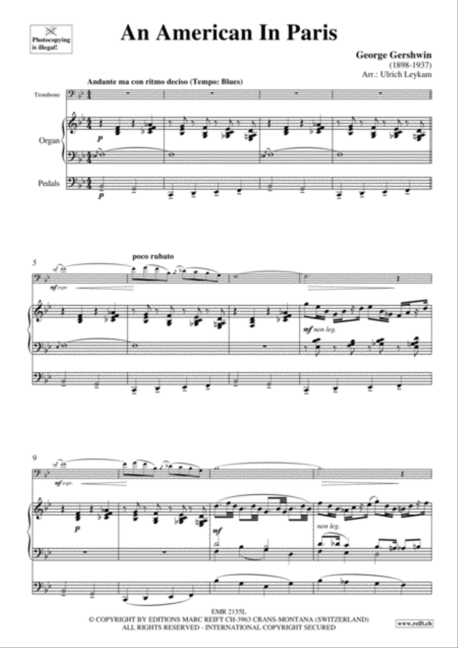 An American In Paris An American In Paris Trombone scores gallery preview page 3