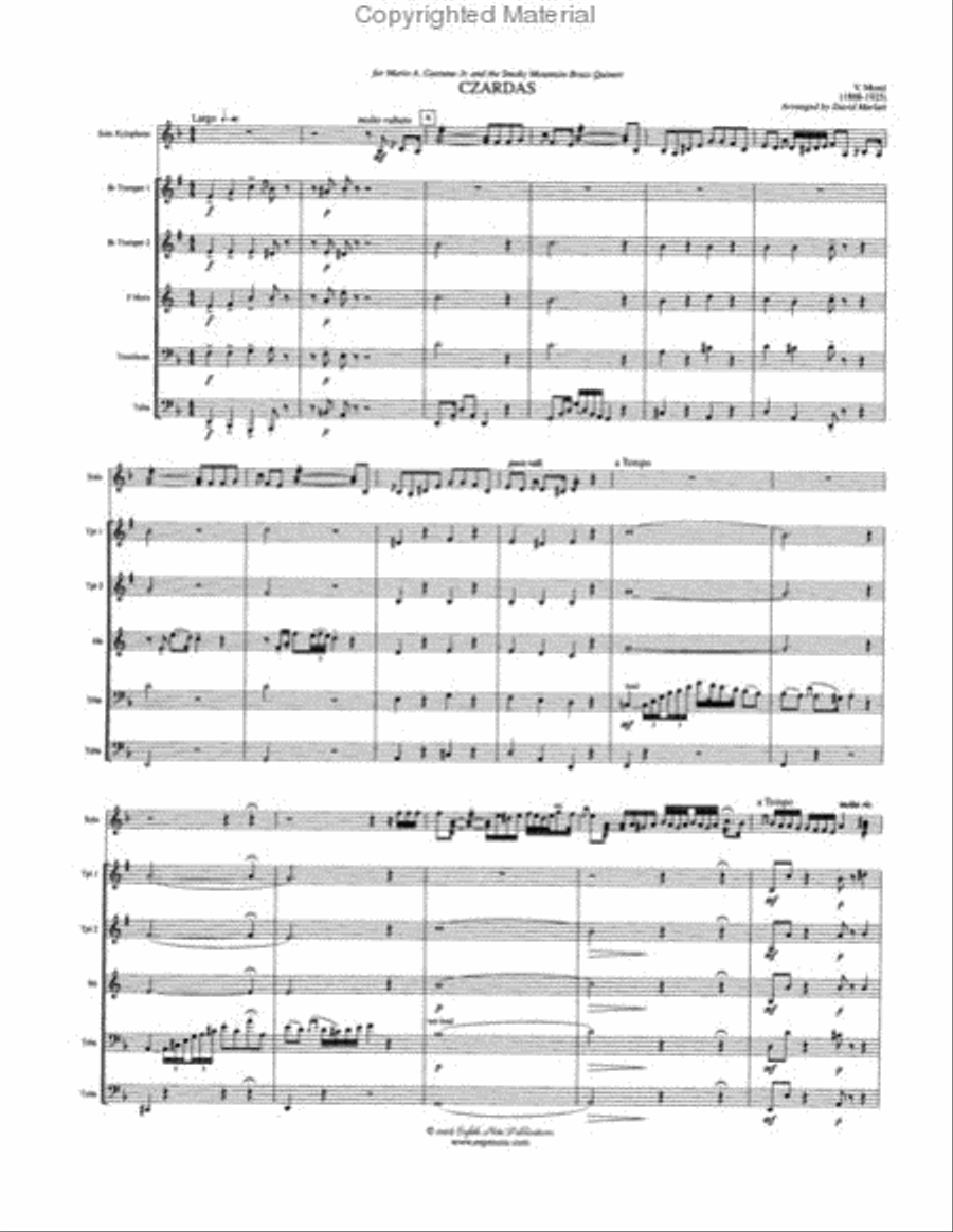 Czardas Brass Quintet scores gallery preview page 2