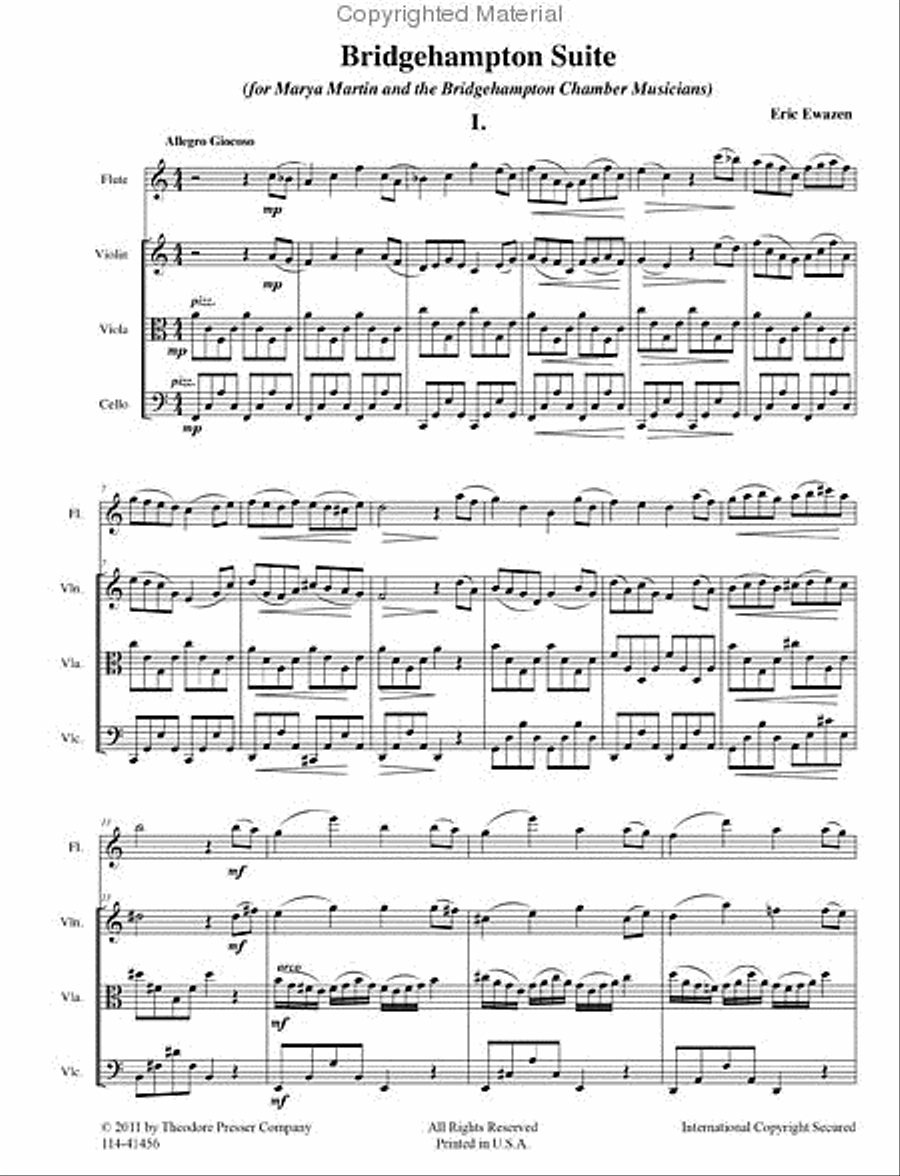 Bridgehampton Suite Bridgehampton Suite Chamber Music scores gallery preview page 2
