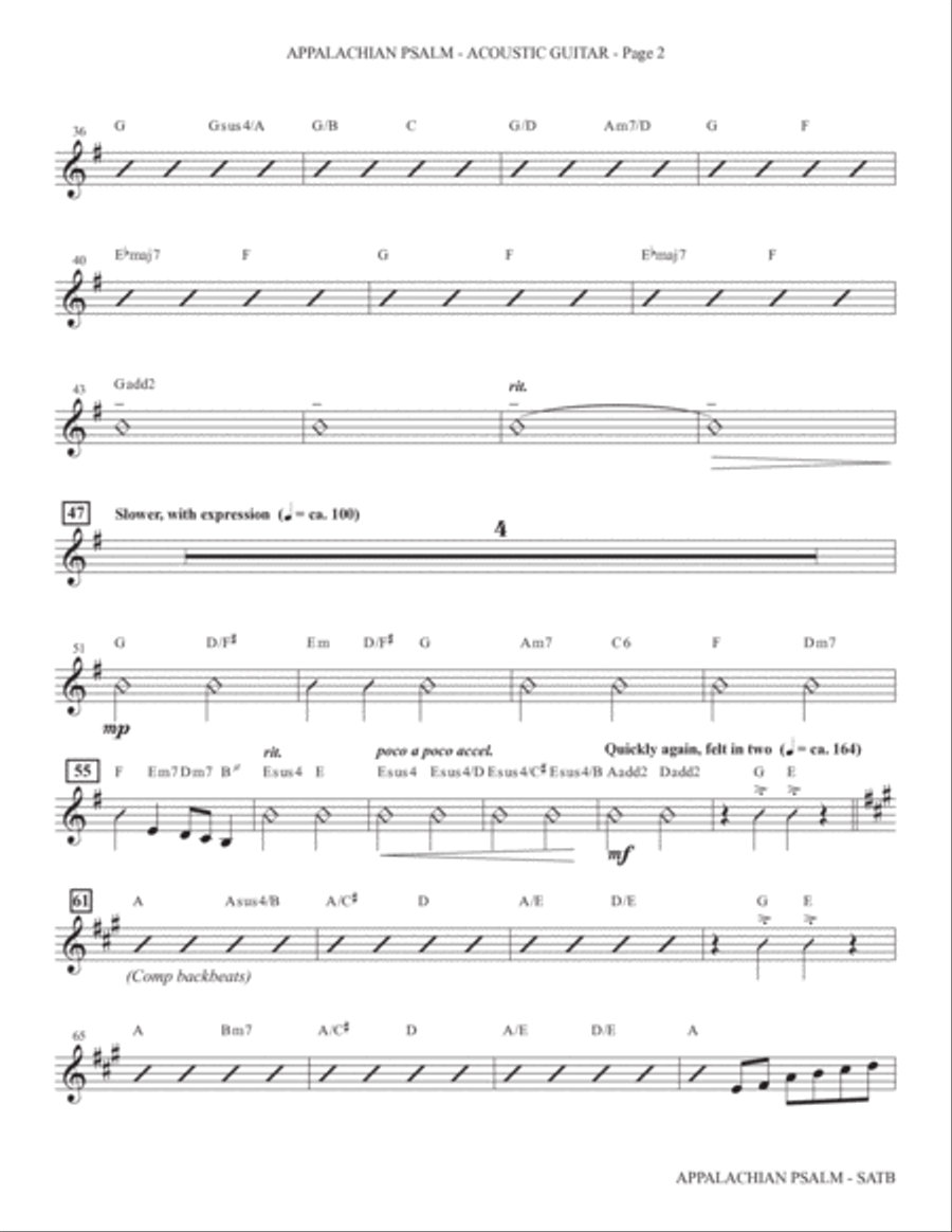 Appalachian Psalm - Acoustic Guitar Choir scores gallery preview page 2