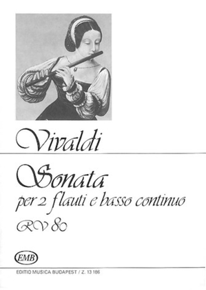 Book cover for Sonata for Two Flutes and Basso Continuo, RV 80