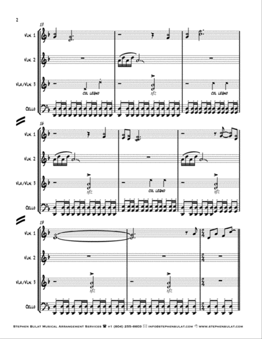 The Good, The Bad And The Ugly (main Title) String Quartet scores gallery preview page 3