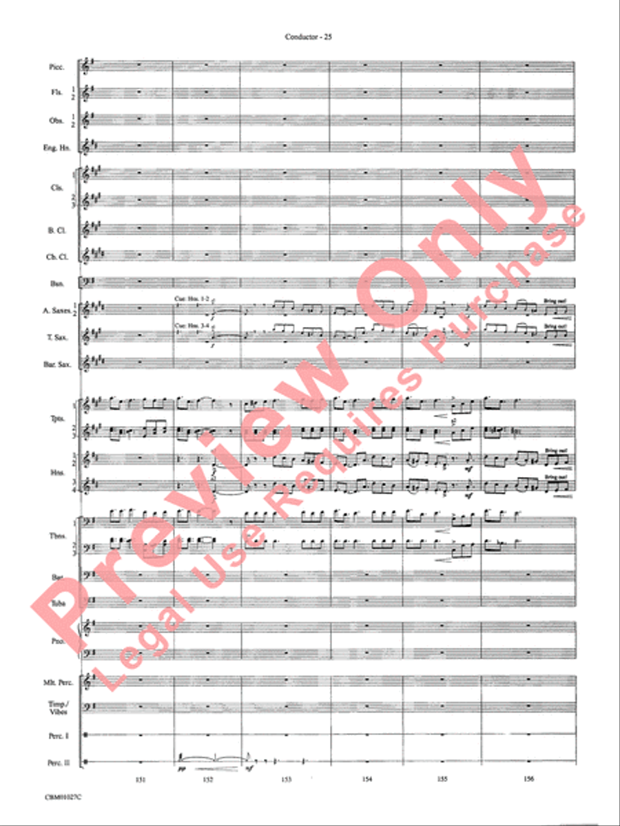 Harry Potter Symphonic Suite Concert Band scores gallery preview page 28