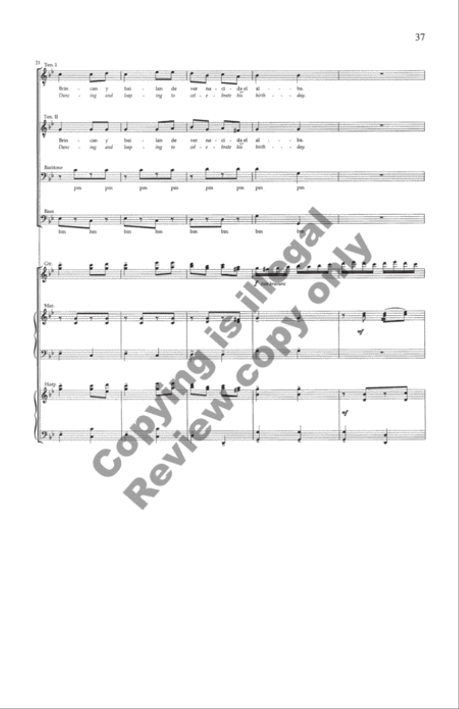 Carols and Lullabies (Full Score) Choir scores gallery preview page 20