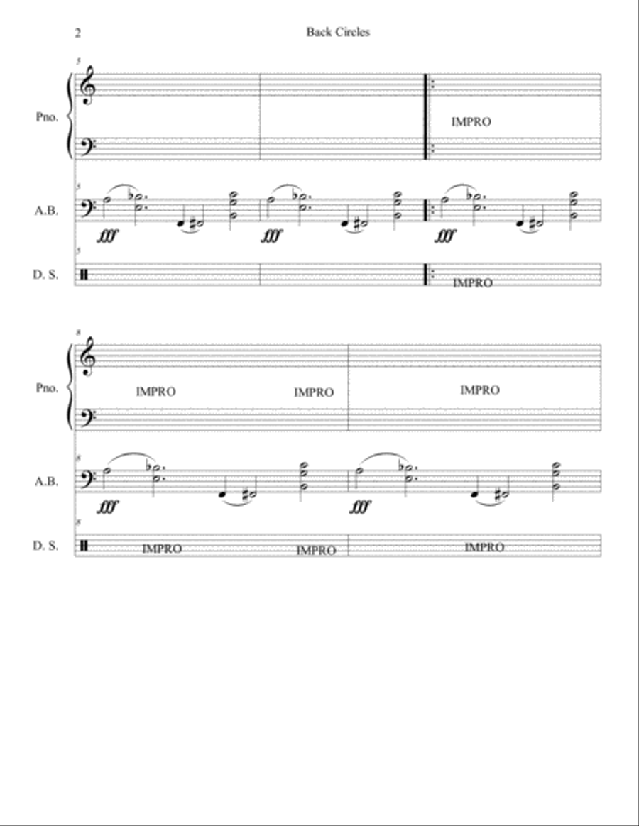 BACK CIRCLES Jazz Ensemble scores gallery preview page 2