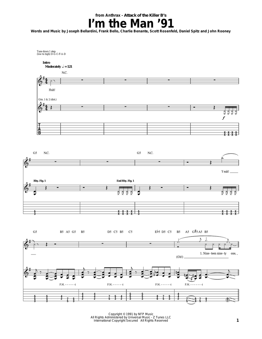 I'm The Man '91 Acoustic Guitar scores gallery preview page 1