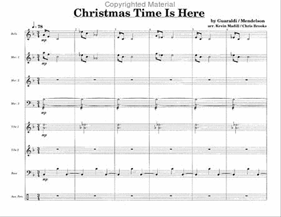 Christmas Time Is Here Christmas Time Is Here Percussion Ensemble scores gallery preview page 2