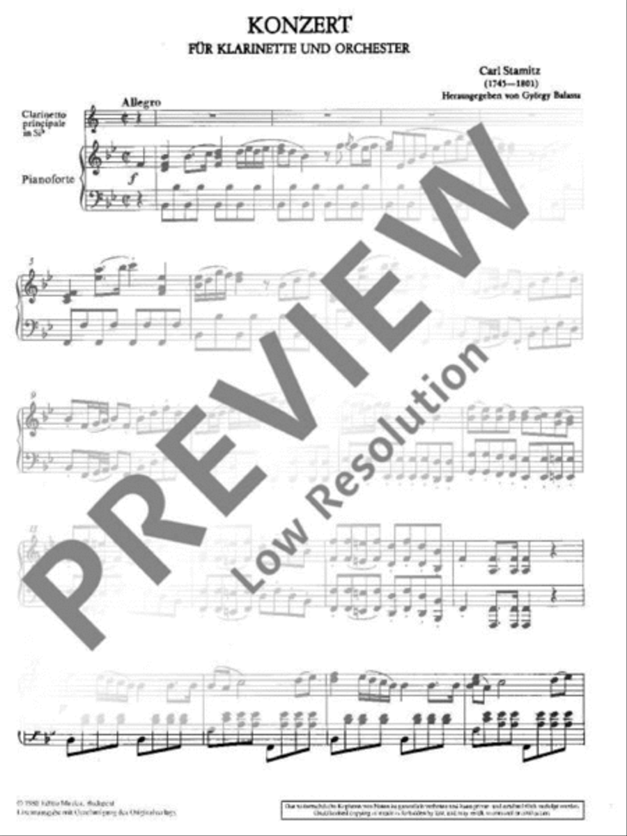 Concerto Bb major Clarinet scores gallery preview page 3