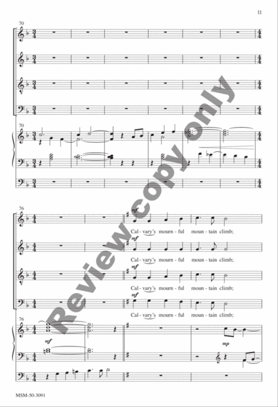 Lenten Meditation 4-Part scores gallery preview page 25