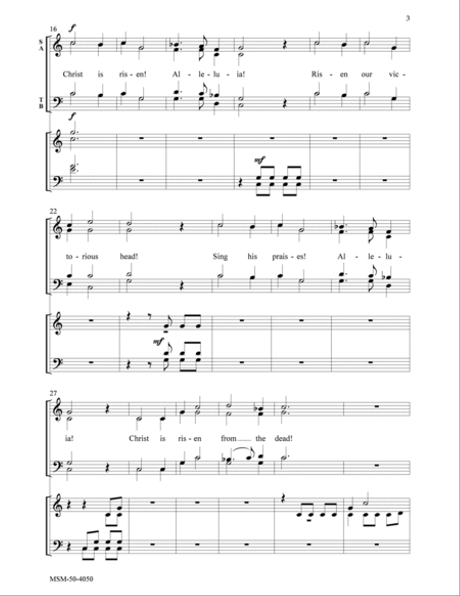 Christ Is Risen! Alleluia! 4-Part scores gallery preview page 2