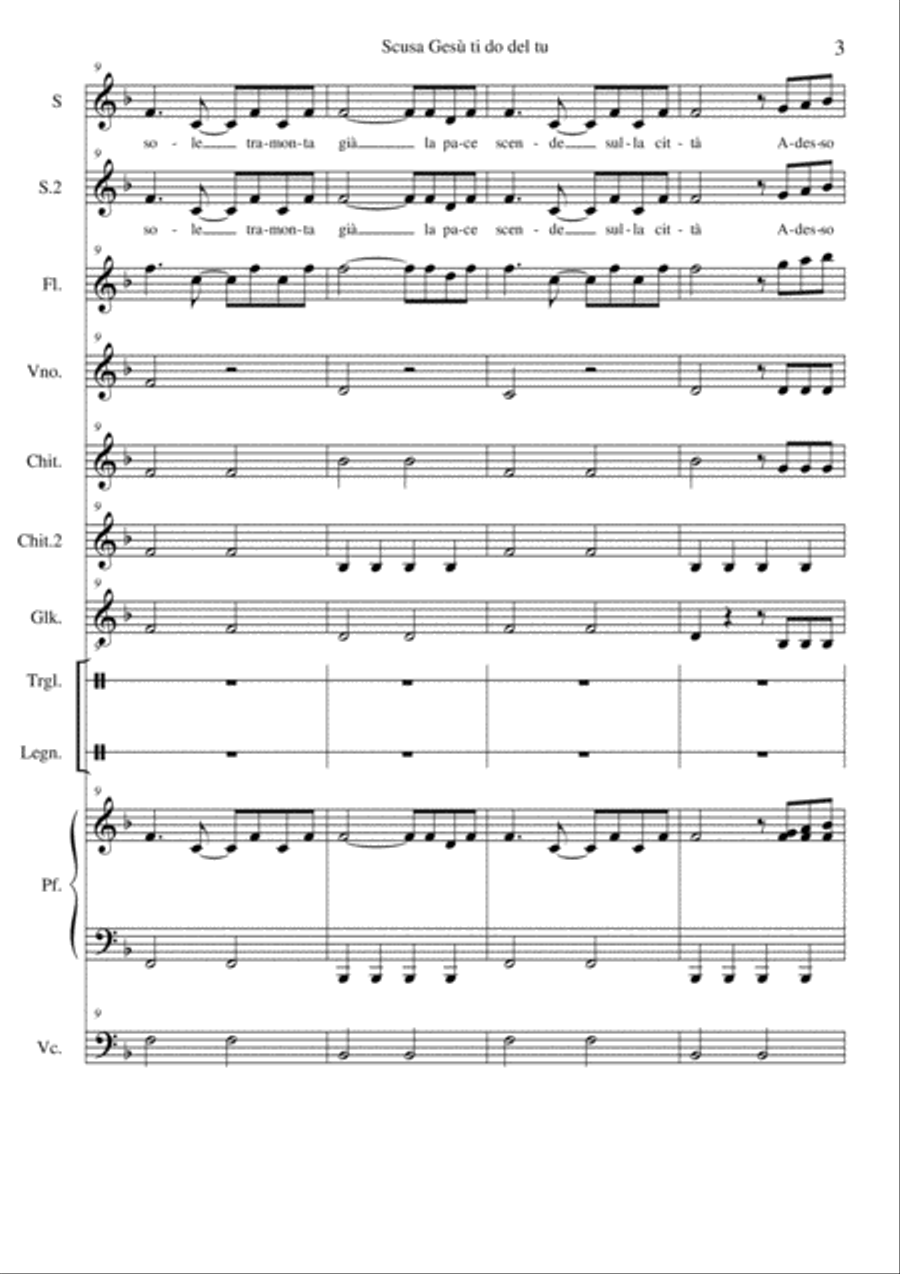Scusa Gesù Choir scores gallery preview page 3