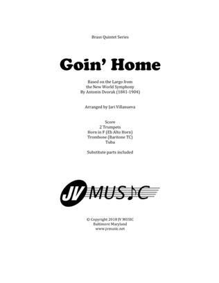 Book cover for Goin' Home For Brass Quintet