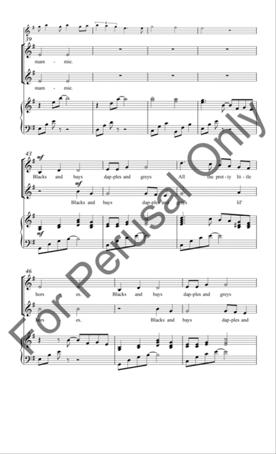 All the Pretty Little Horses TB scores gallery preview page 6