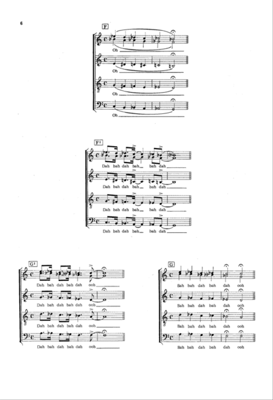 Jazz Choir Warm-Ups 4-Part scores gallery preview page 5