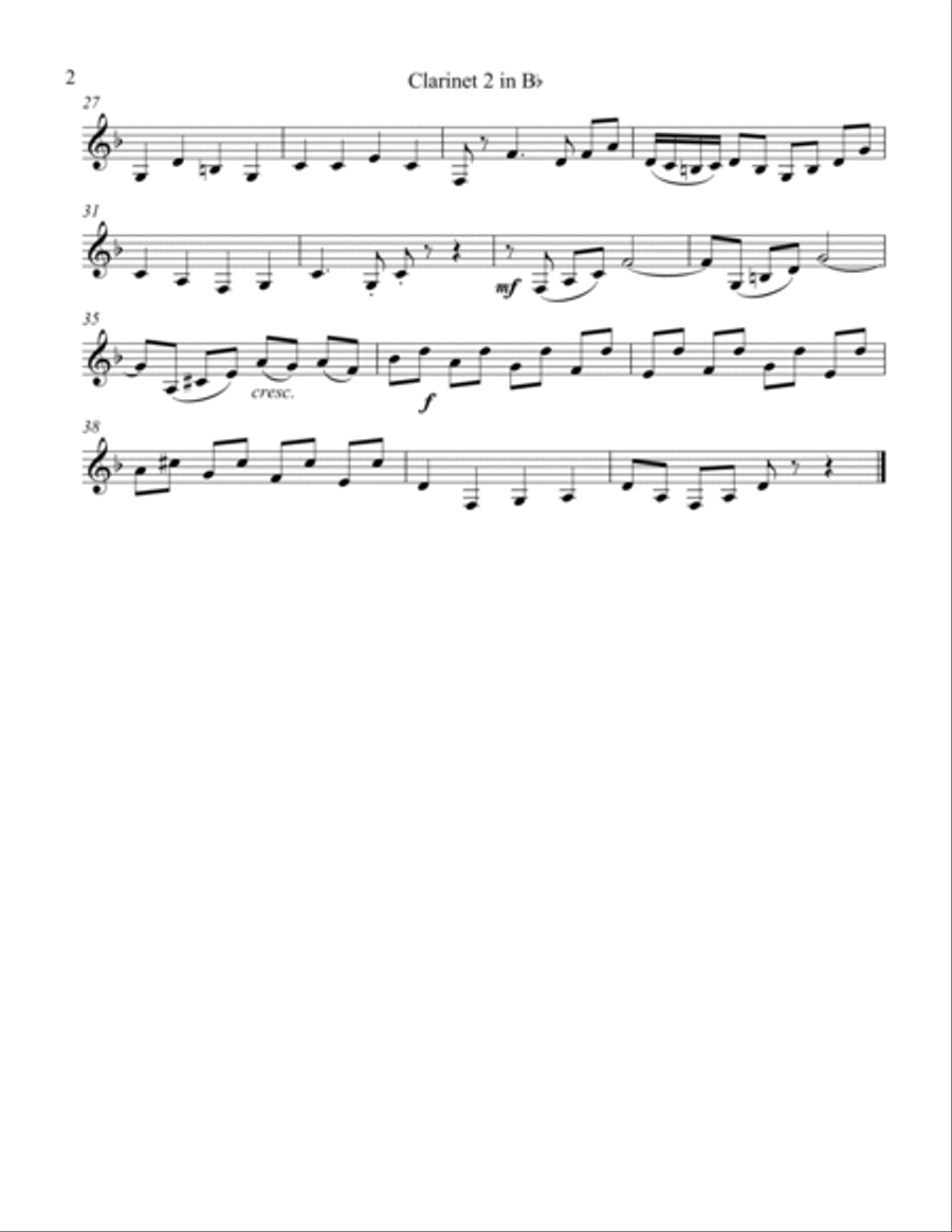 Bouree II Clarinet Solo scores gallery preview page 4