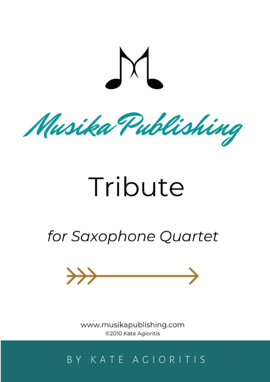 Tribute - for Saxophone Quartet Saxophone Quartet scores gallery preview page 1