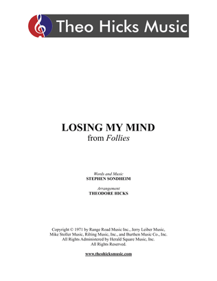Book cover for Losing My Mind