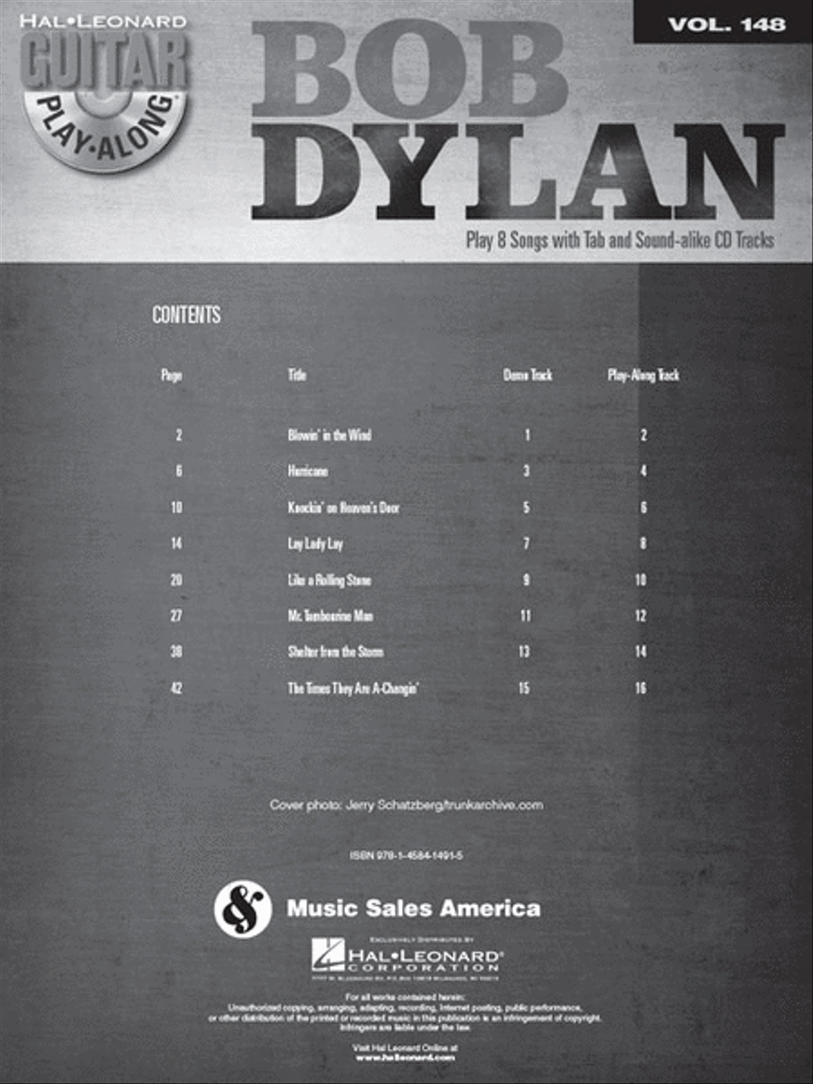 Bob Dylan Guitar Tablature scores gallery preview page 2