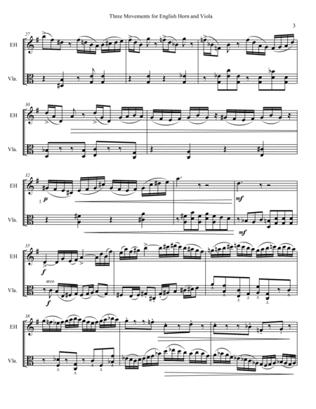 Three Movements for English Horn and Viola