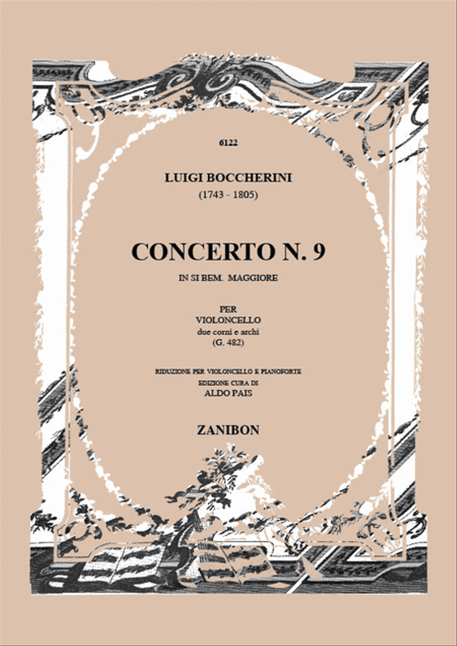 Concerto N. 9 In Si Bem. Magg. G.482 Piano Accompaniment scores gallery preview page 1