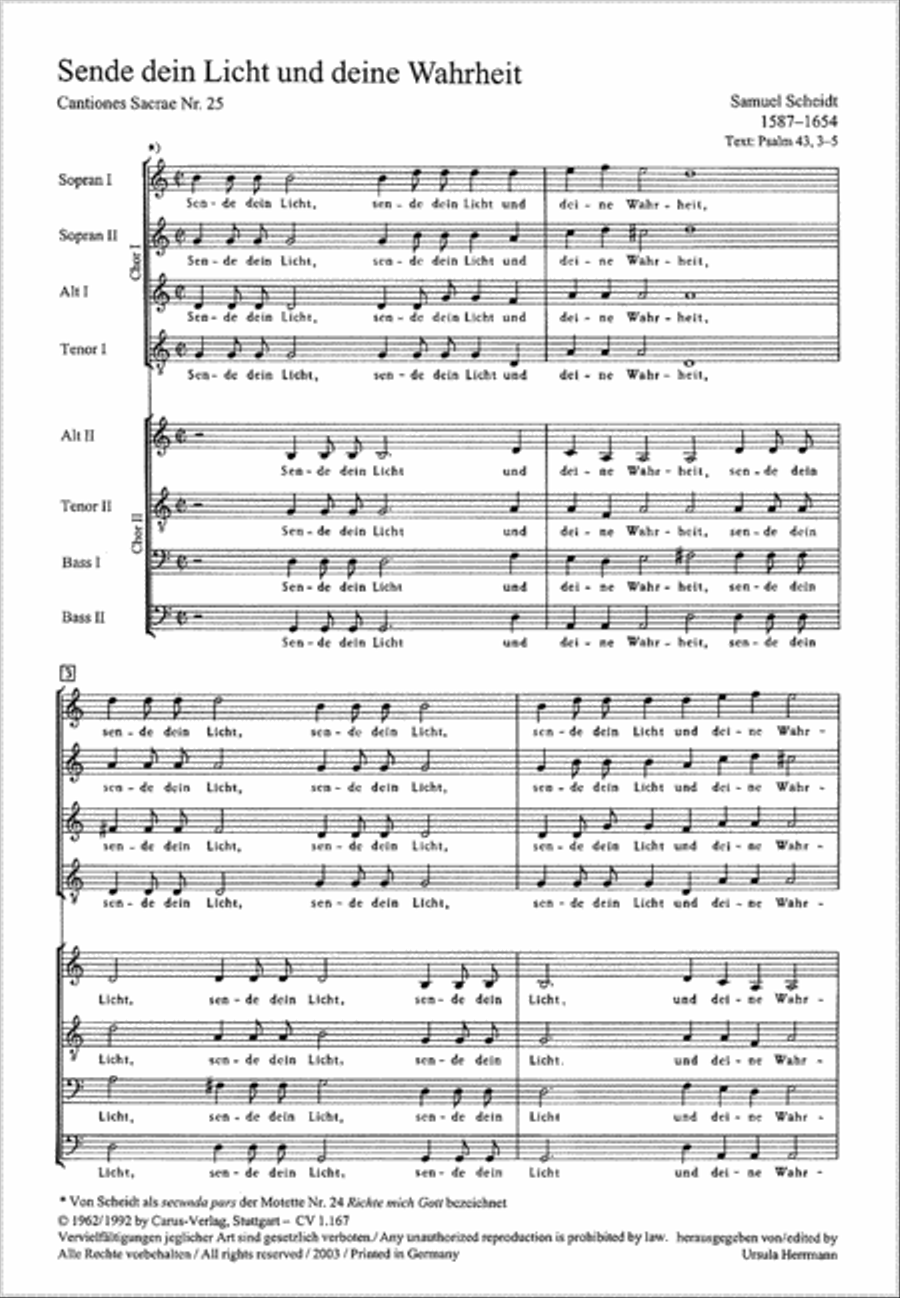 Sende dein Licht und deine Wahrheit Choir scores gallery preview page 1
