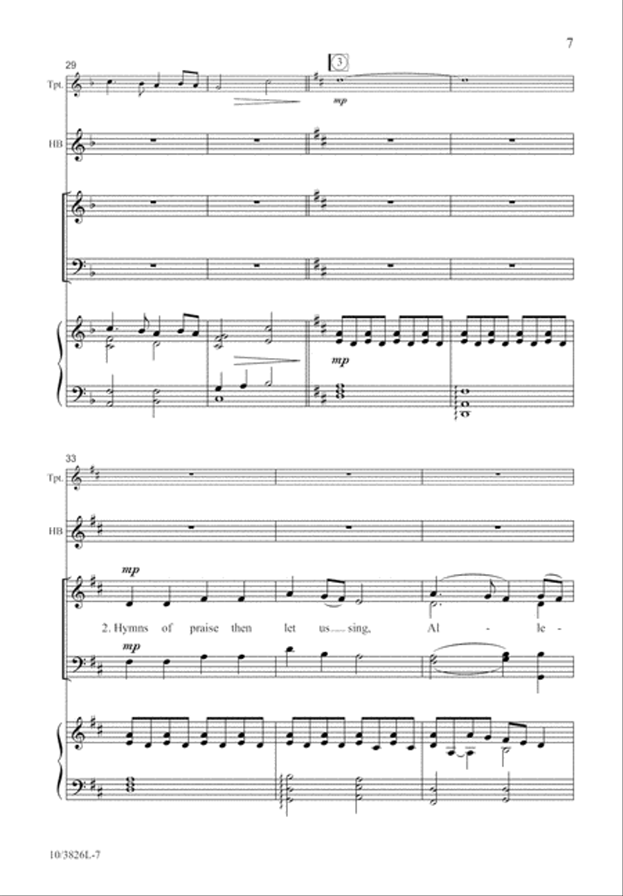 Jesus Lives, Alleluia! Jesus Lives, Alleluia! 4-Part scores gallery preview page 7