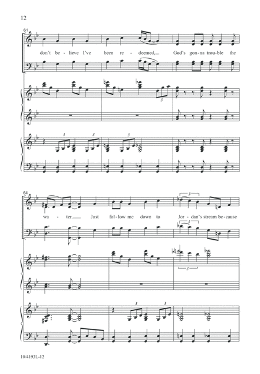 Wade in the Water Wade in the Water 4-Part scores gallery preview page 13