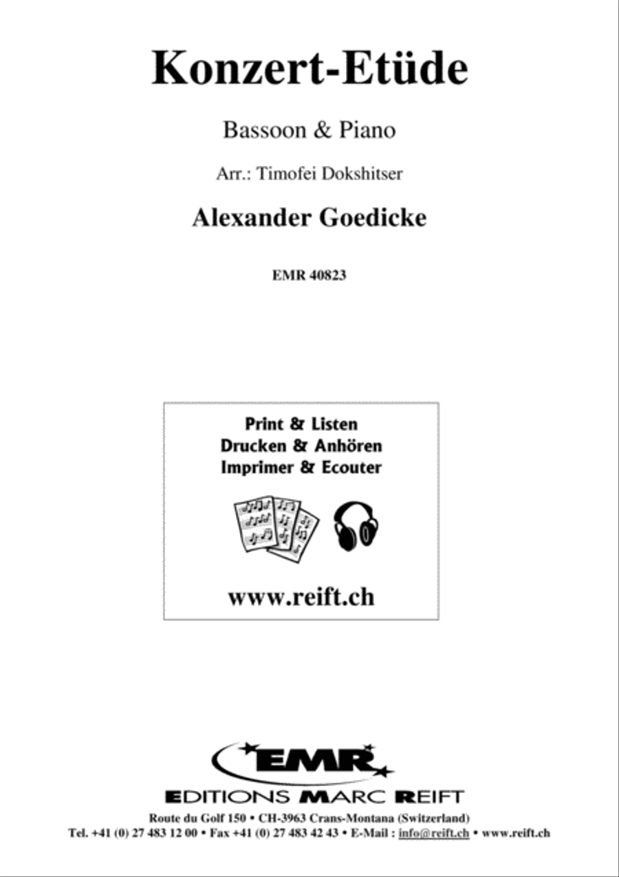 Konzert-Etude Konzert-Etude Bassoon Solo scores gallery preview page 1