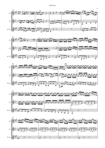 Brandenburg Concerto No. 3 in G major, BWV 1048 1st Mov. (J.S. Bach) for Clarinet Trio image number null