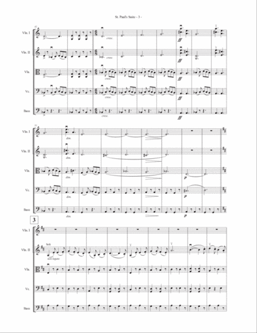 St. Paul's Suite for String Orchestra String Orchestra scores gallery preview page 6