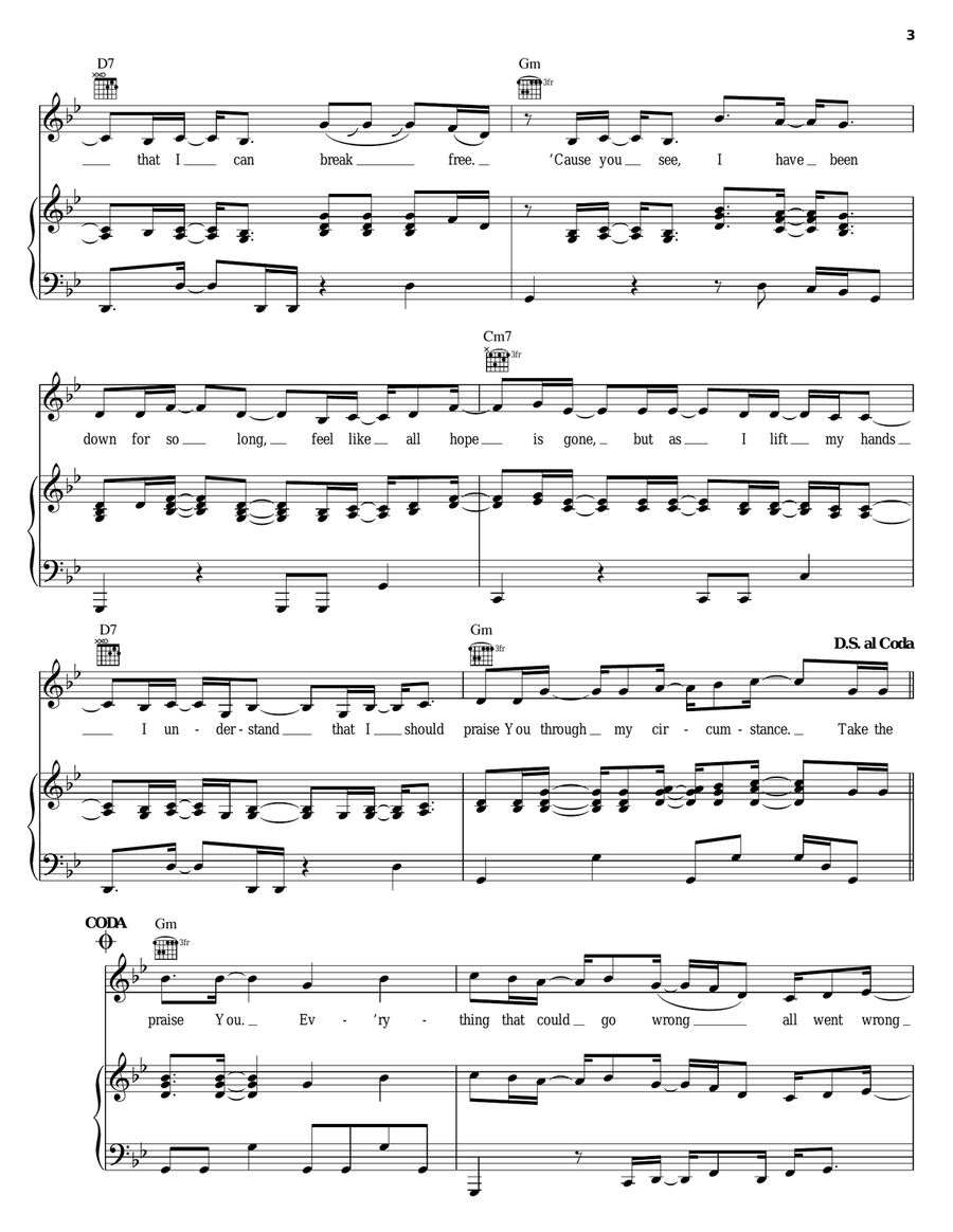 Shackles (Praise You) Piano, Vocal, Guitar scores gallery preview page 3