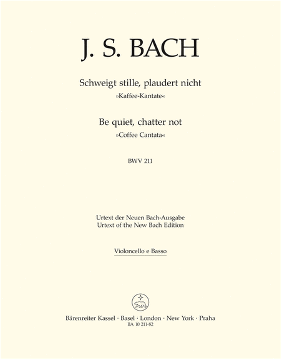 Be silent, not a word BWV 211 'Coffee Cantata' Double Bass scores gallery preview page 1