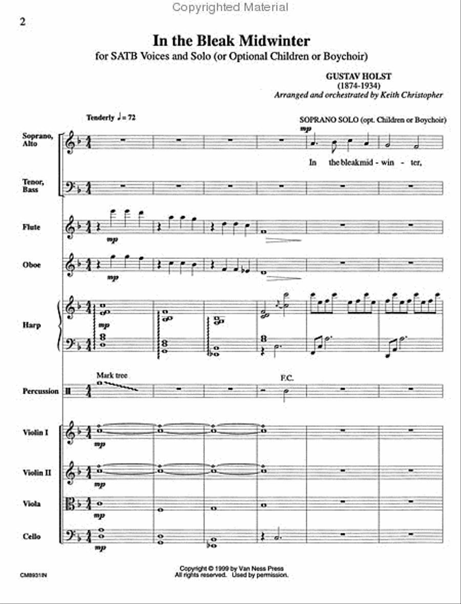In the Bleak Midwinter In the Bleak Midwinter 4-Part scores gallery preview page 2