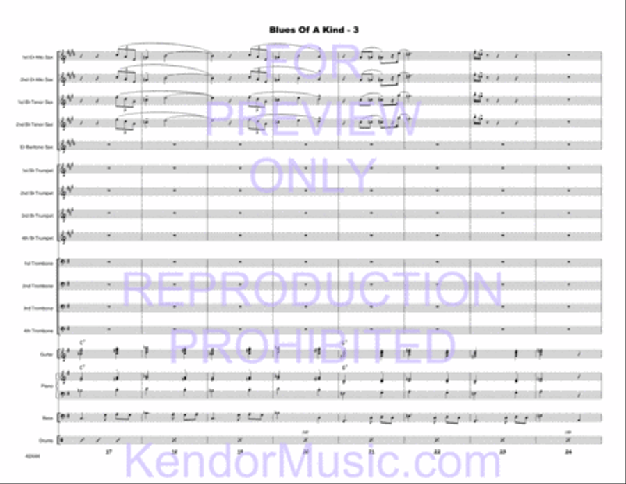 Blues Of A Kind (Full Score) Jazz Ensemble scores gallery preview page 5