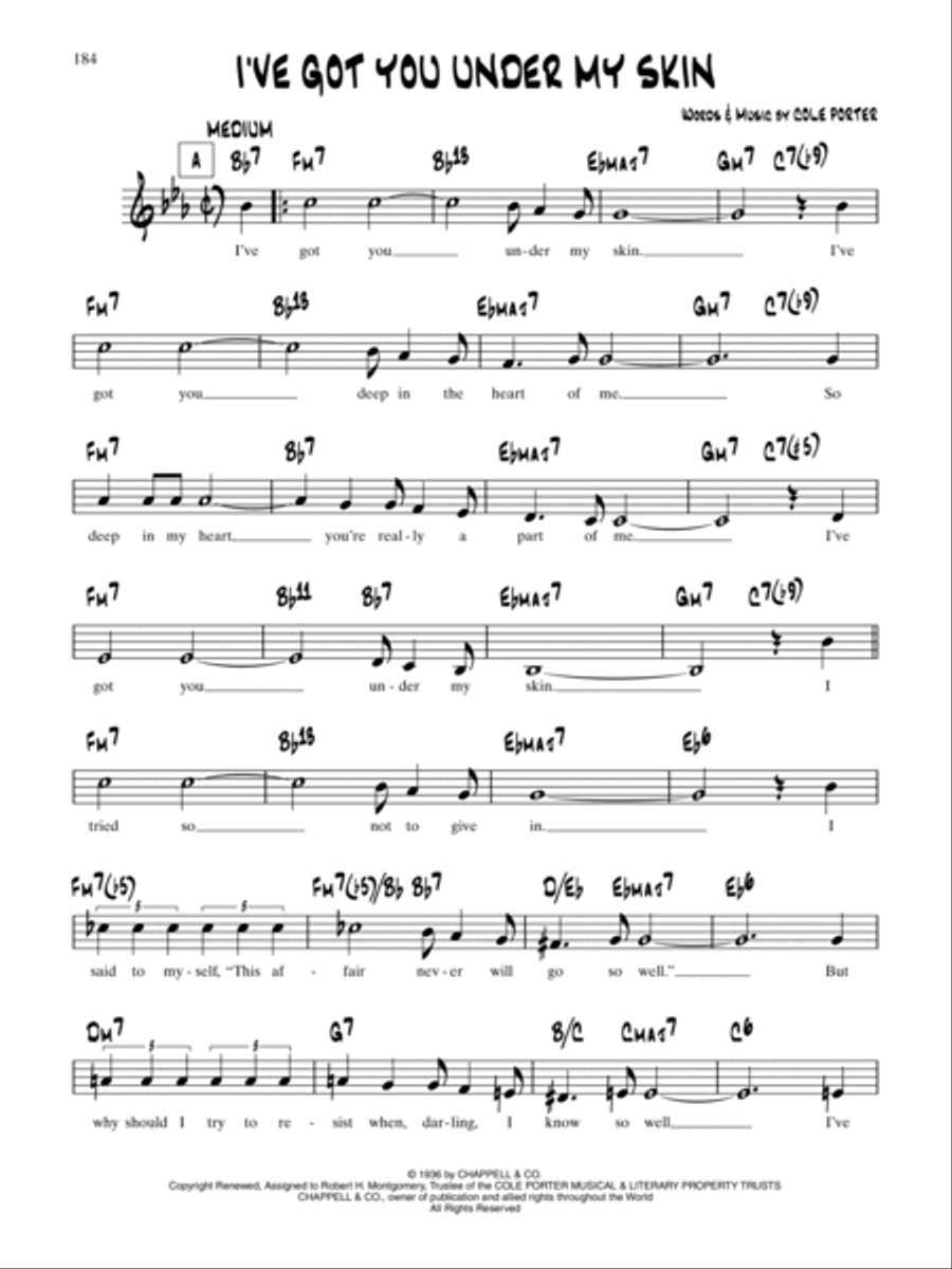 I've Got You Under My Skin School and Community scores gallery preview page 1