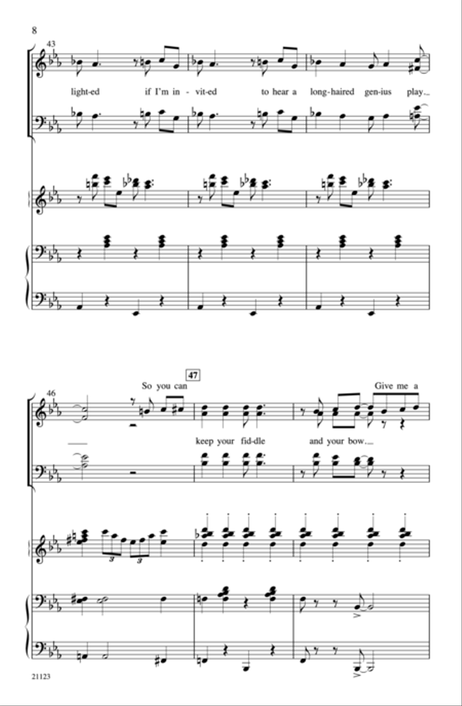 I Love a Piano 4-Part scores gallery preview page 32