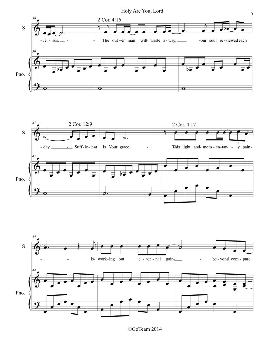 Holy Are You, Lord SSA scores gallery preview page 5