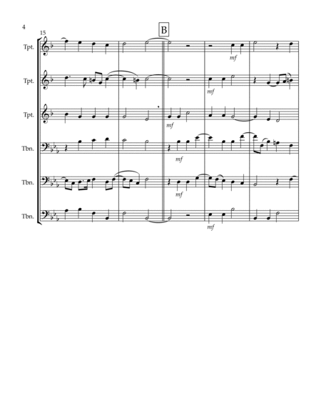 Sing Joyfully (Eb) (Brass Sextet) (3 Trp, 3 Trb)